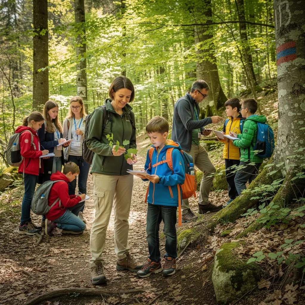 A picturesque waterfall cascading down rocky cliffs, with crystal-clear water reflecting the sunlight in the heart of Slovak Paradise.